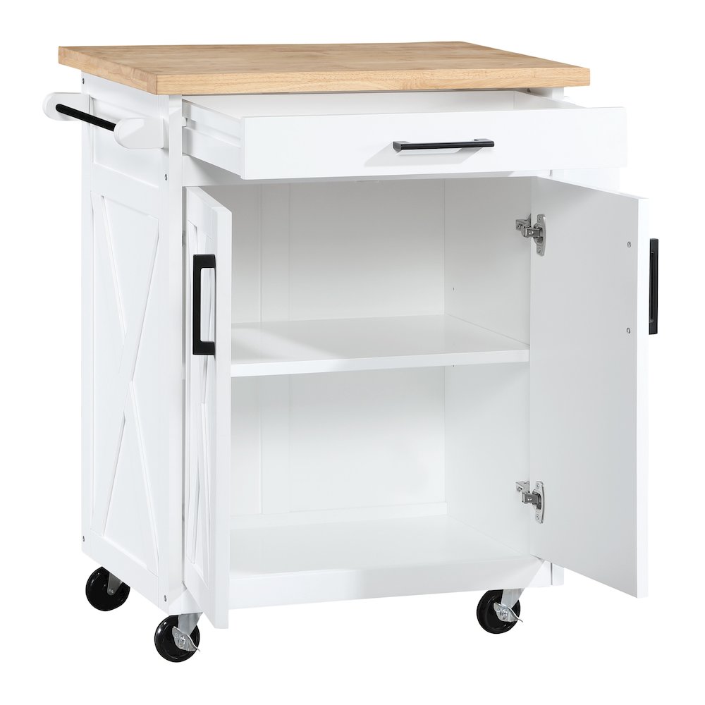 Bolten Kitchen Cart in White FInish. Picture 7