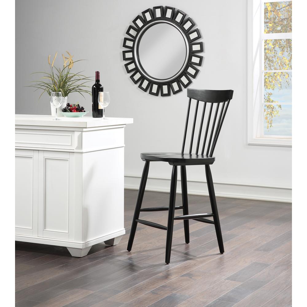 Eagle Ridge Counter Stool in Black Finish, EAG26-BLK. Picture 5