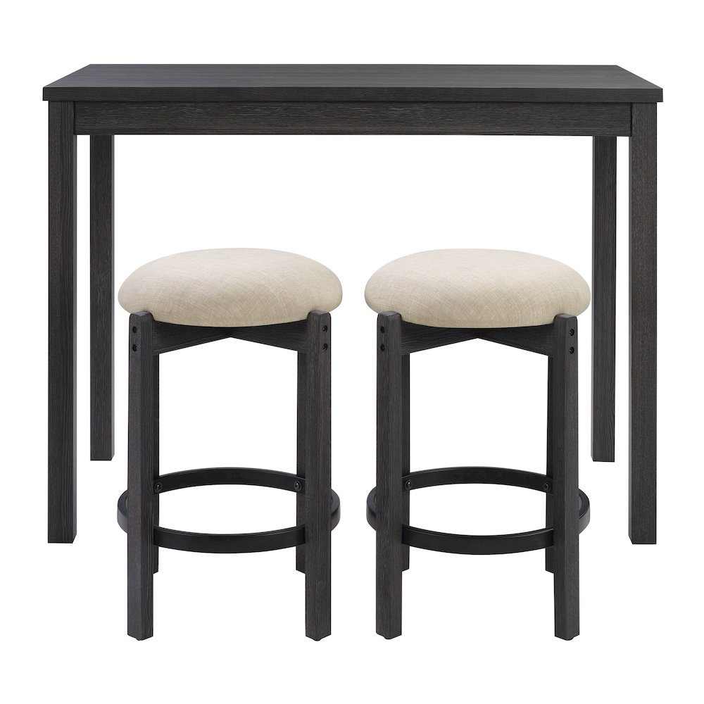 Melissa 3-PC  Counter Height Table Dining Set with Power, 2 Stools. Picture 3