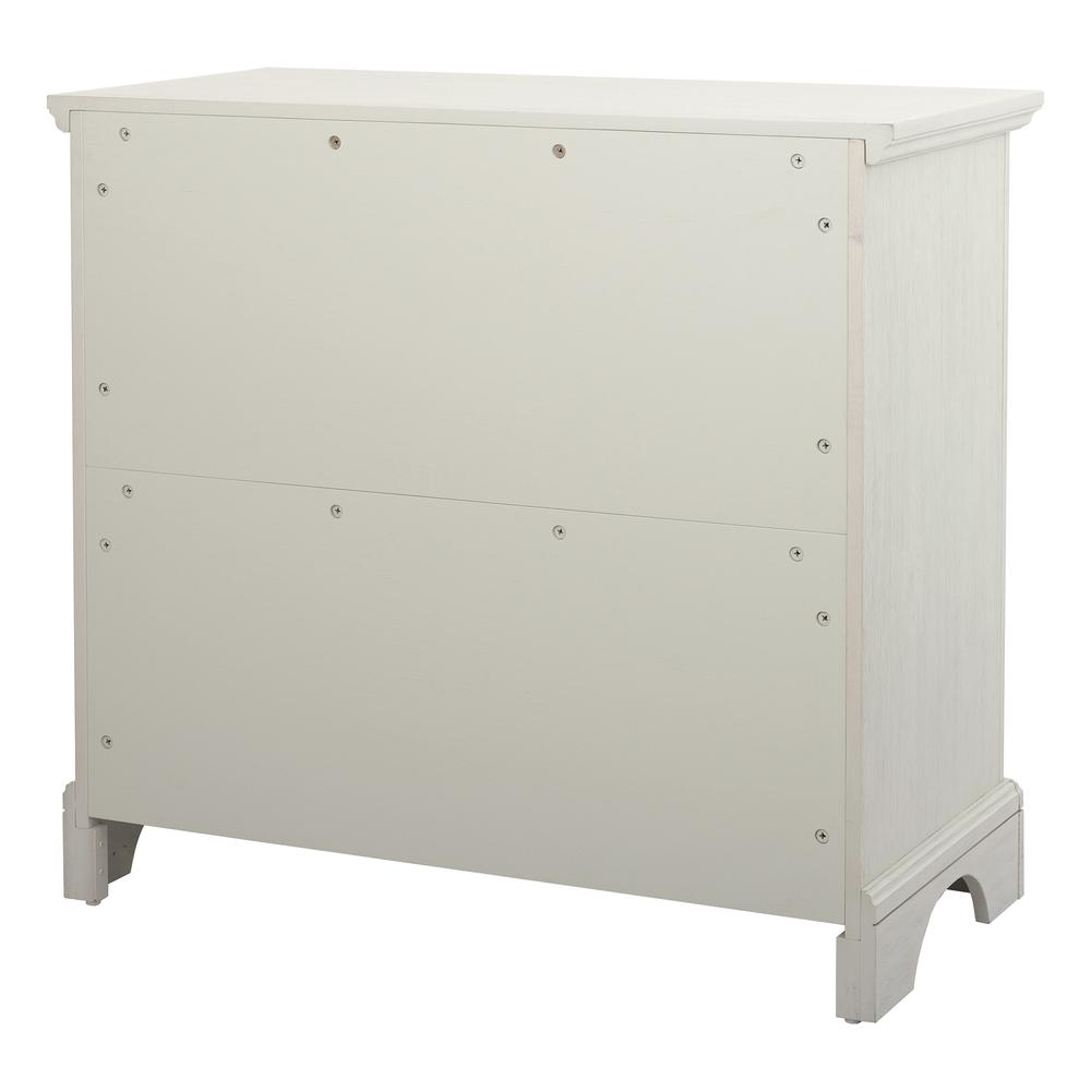 Farmhouse Basics 3 Drawer Chest, Rustic White. Picture 5
