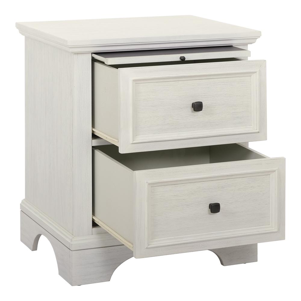 Farmhouse Basics Nightstand, Rustic White. Picture 7