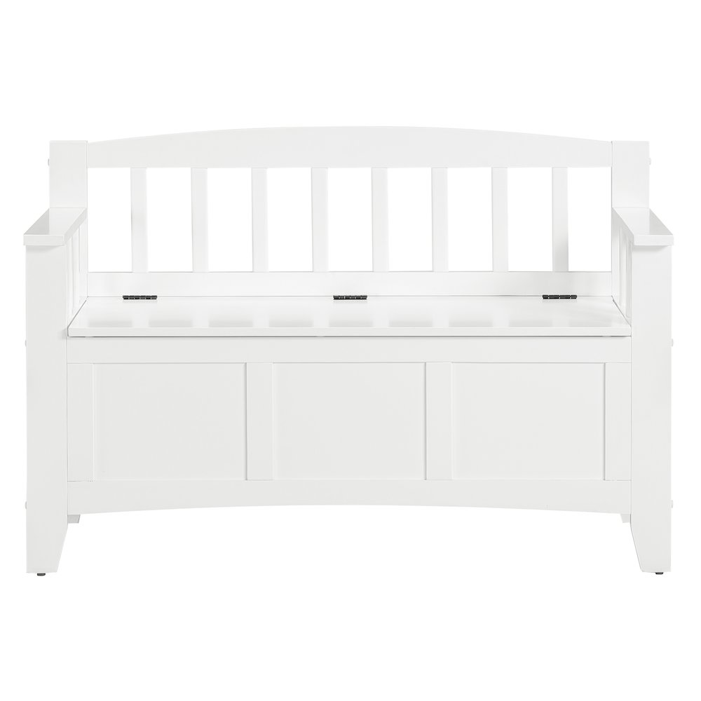 Metro Entry Way Bench with Sierra Snow White finish. Picture 3