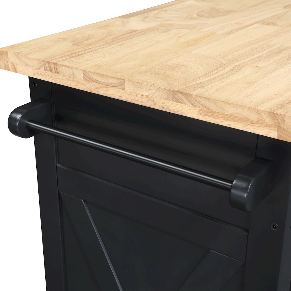 Bolten Kitchen Cart in Black Finish. Picture 11