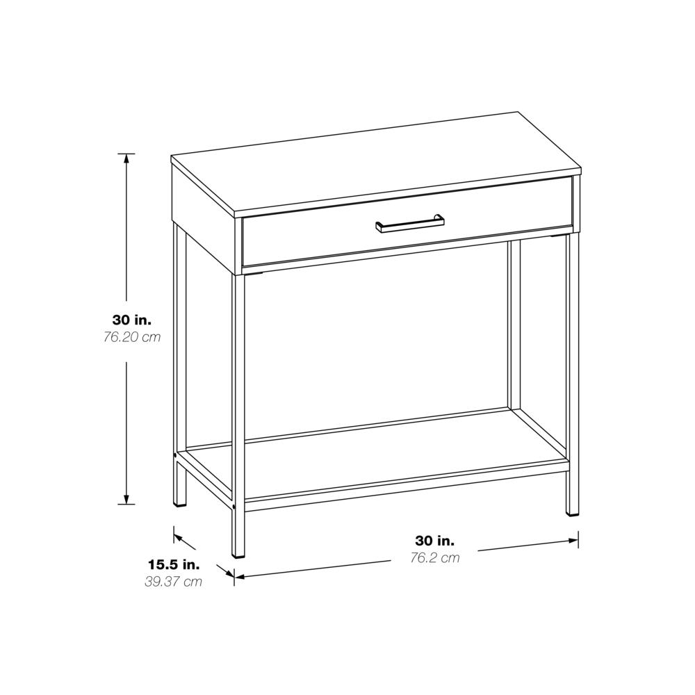 Quinton 30" Foyer Table in Salvage Oak, QTN507-SLV. Picture 2