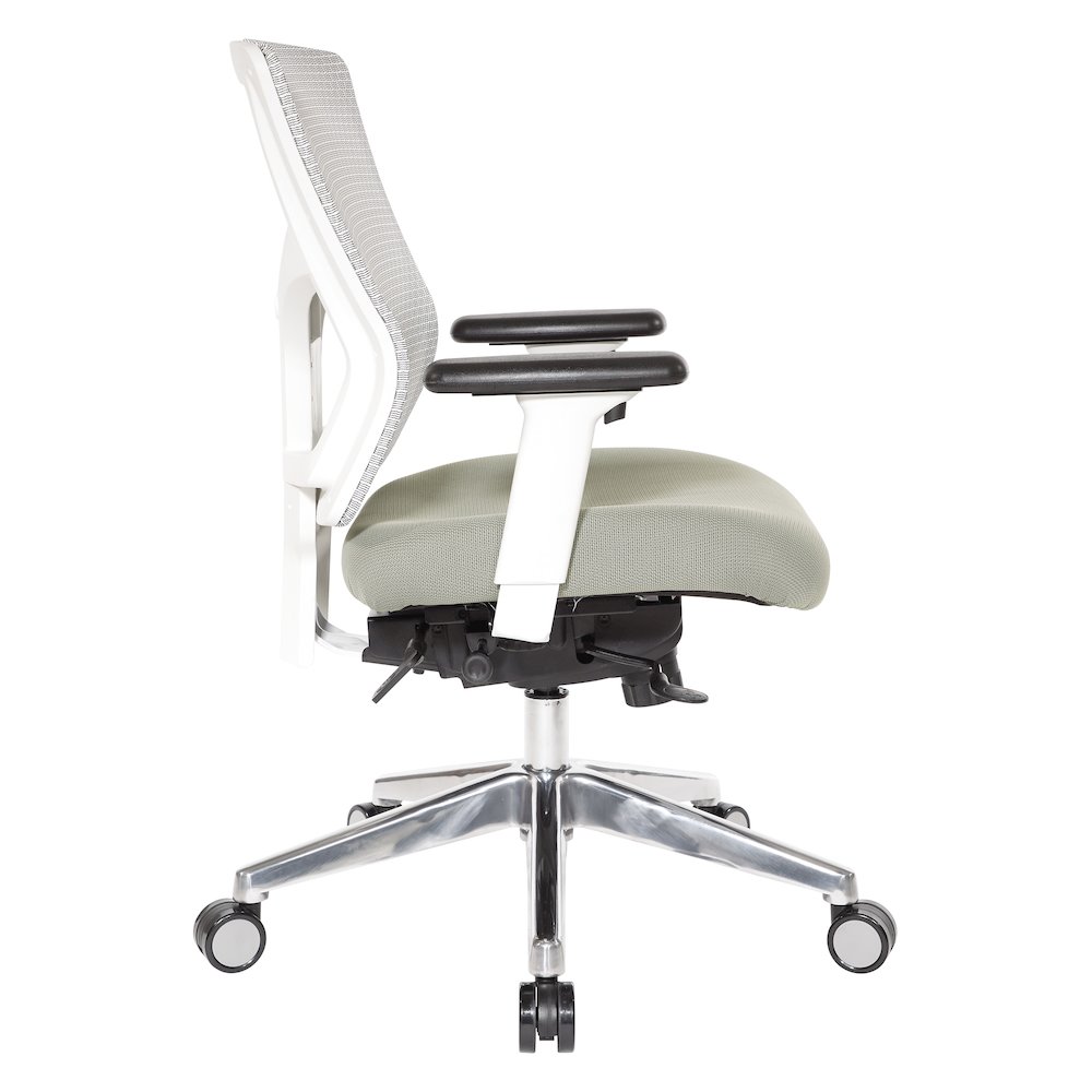 ProGrid® White Mesh Mid Back Chair. Picture 2