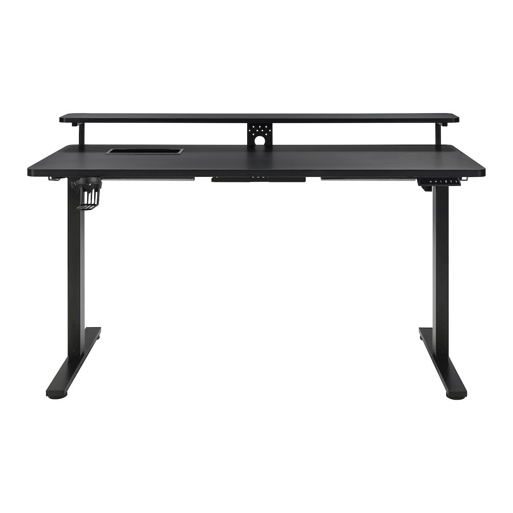 Primo 60" Electric Height Adjustable Gaming Desk with Hutch. Picture 3
