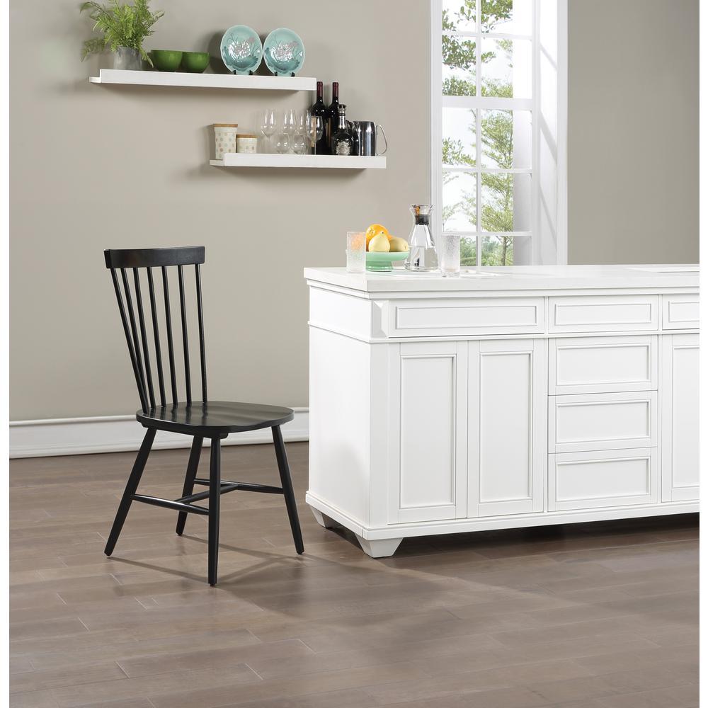 Eagle Ridge Dining Chair in Black Finish 2 Pack, EAG1787-BLK. Picture 5