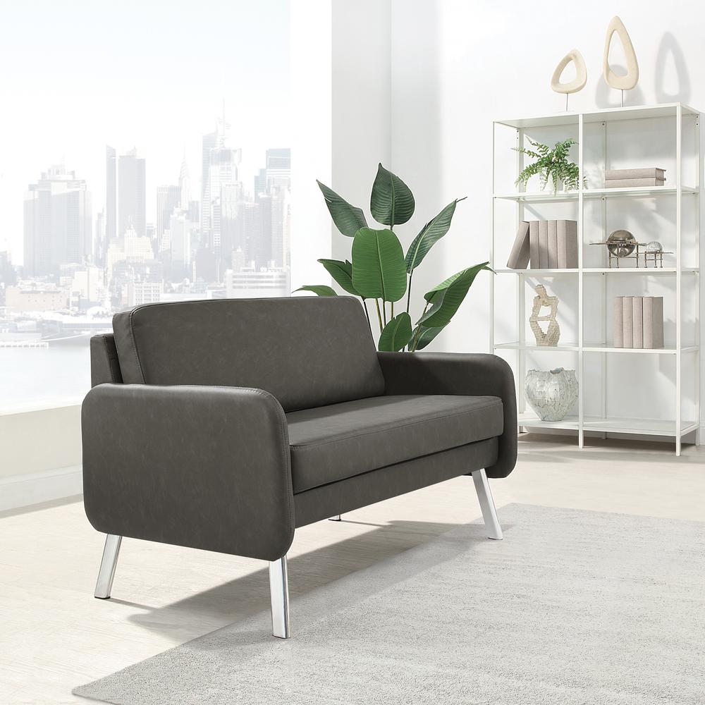 Lounge Loveseat in Faux Leather. Picture 5