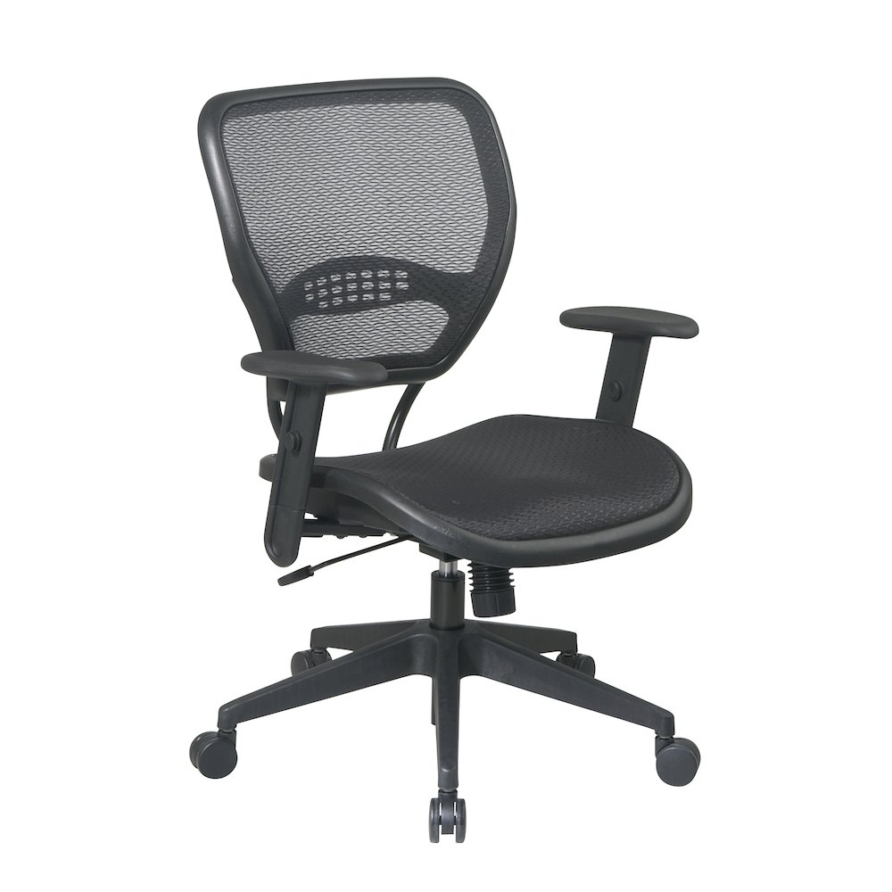 Office Star Matrex Mesh Back Task Chair - Black Seat - Mesh Back - 5-star Base - 20.50" Seat Width x 21" Seat Depth - 26.8" Width x 26.5" Depth x 42" Height. Picture 1