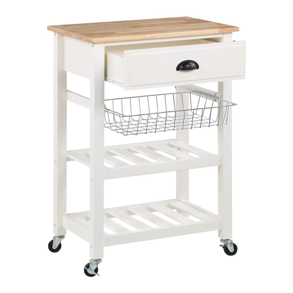 Hampton Kitchen Cart White. Picture 5