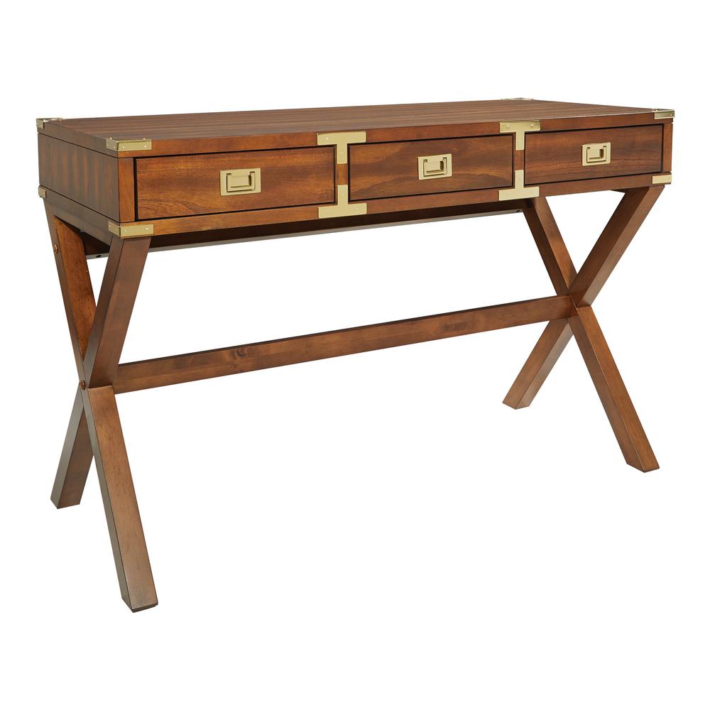 Wellington 46" Desk with Power in Toasted Wheat Finish, WELP4630-TW. Picture 1