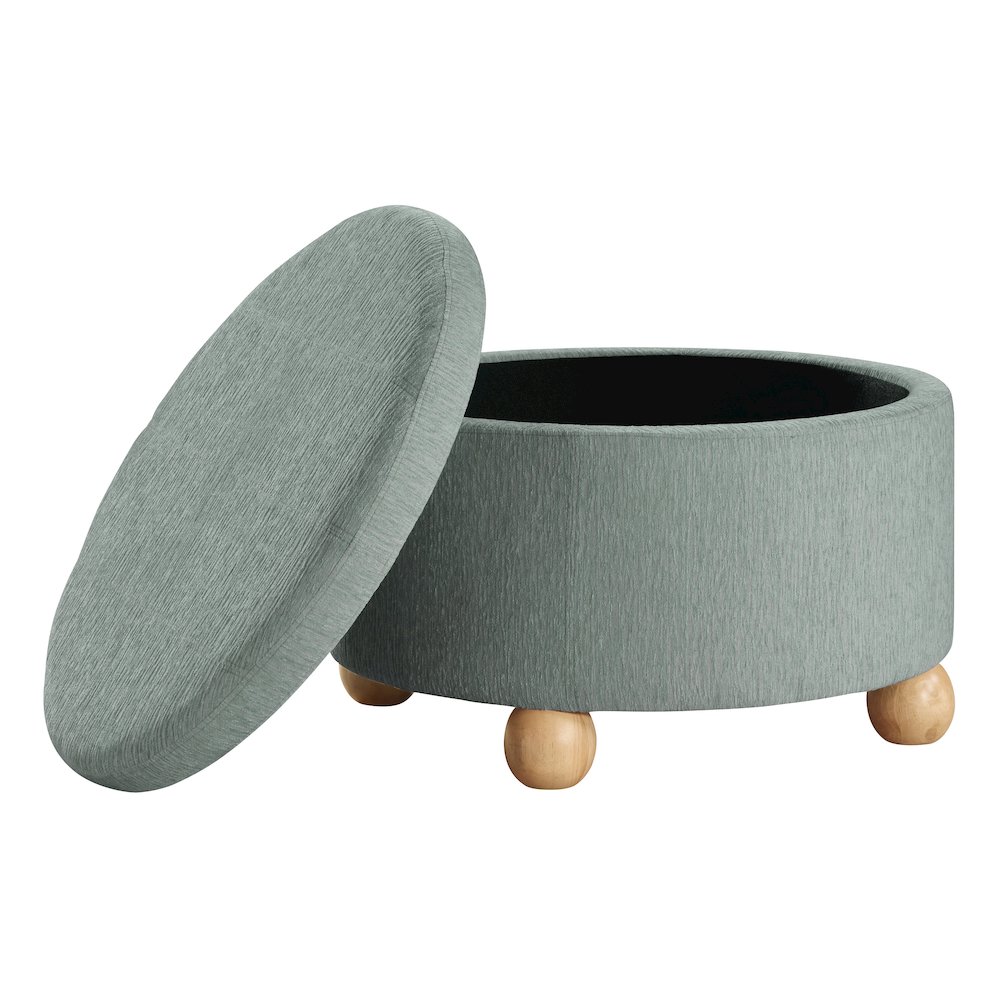 Baynes Storage Ottoman in Mist Fabric. Picture 7