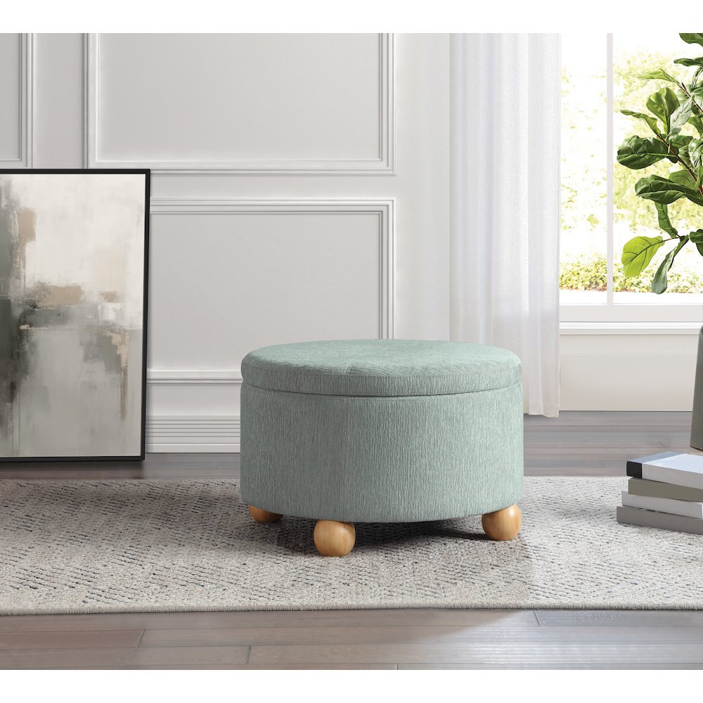 Baynes Storage Ottoman in Mist Fabric. Picture 8