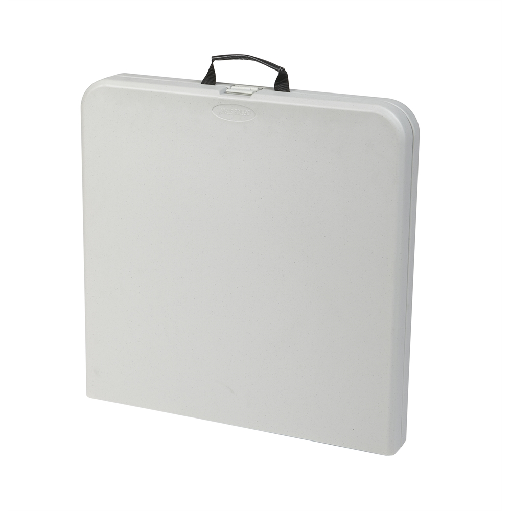 4' Height Adjustable Fold in Half Resin Multi Purpose Table. Picture 1