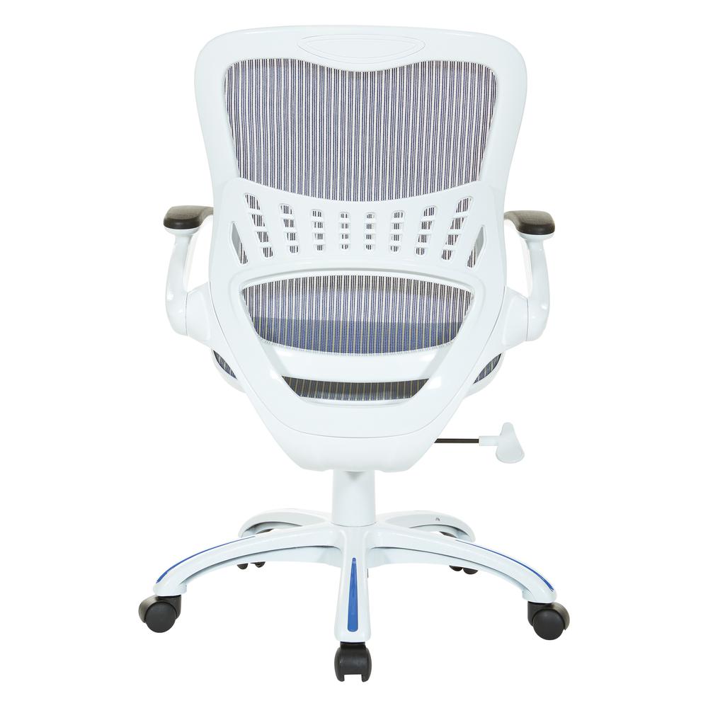 Riley Office Chair with Blue Mesh Seat and Back, RLY26-BL. Picture 4