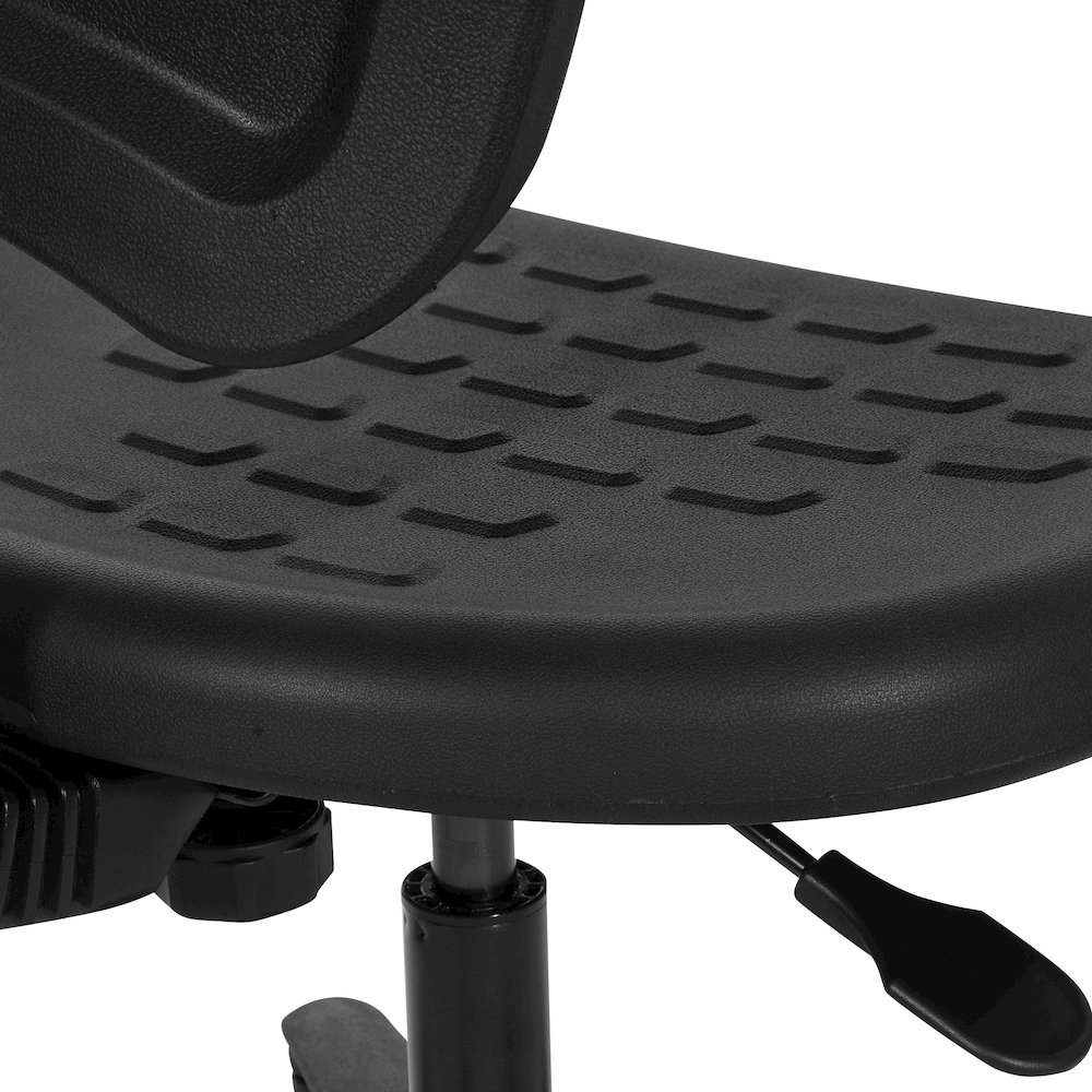 Black Self Skinned Urethane Task Chair. Picture 8