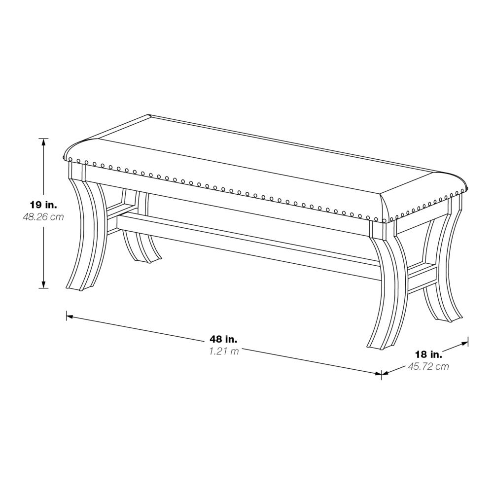 Monaco 48" Bench. Picture 4