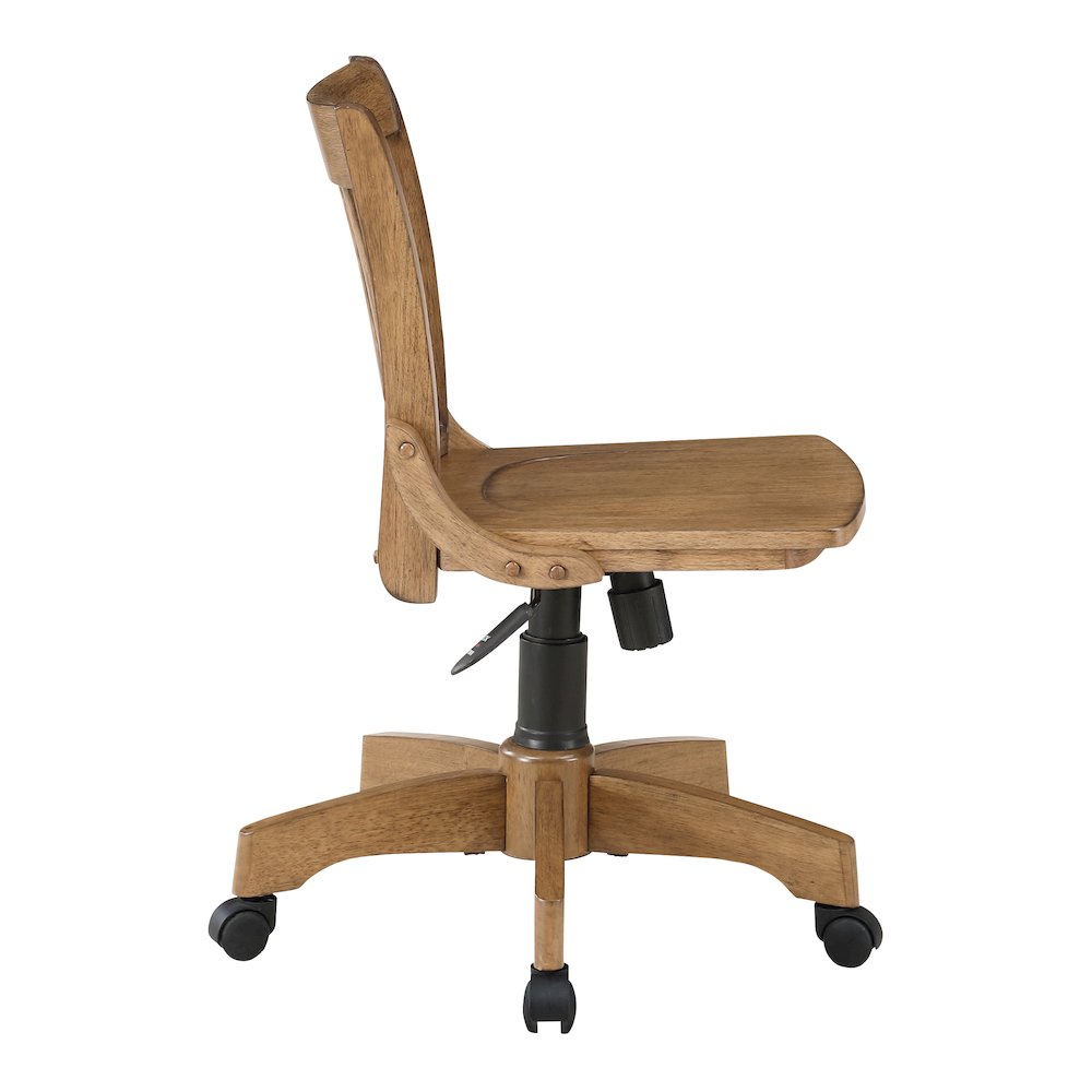 Deluxe Armless Wood Bankers Chair. Picture 3