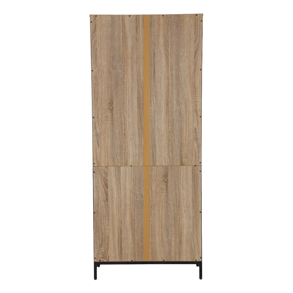 Ace 72” 5-Shelf Bookcase in Rustic Oak Finish. Picture 5
