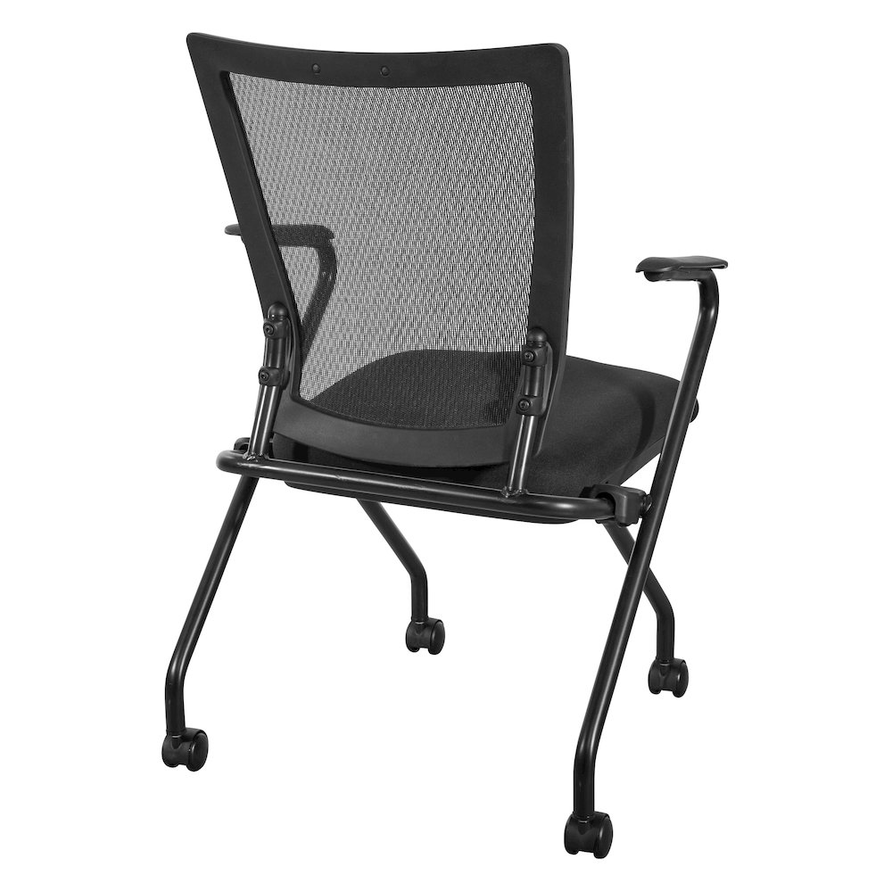 PU Padded Back Soft-Flex Frame with Breathable Progrid Mesh Back Folding Chair. Picture 6