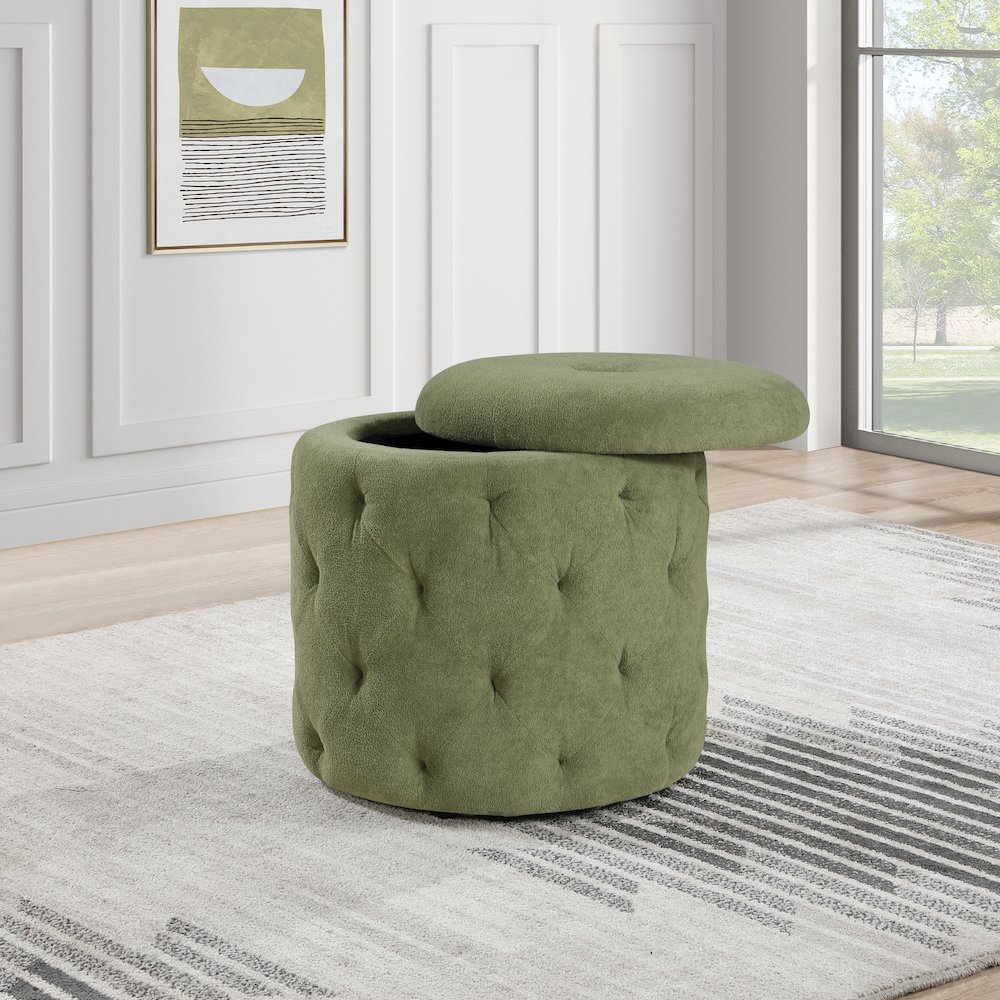 Erindale Round Storage Ottoman. Picture 4