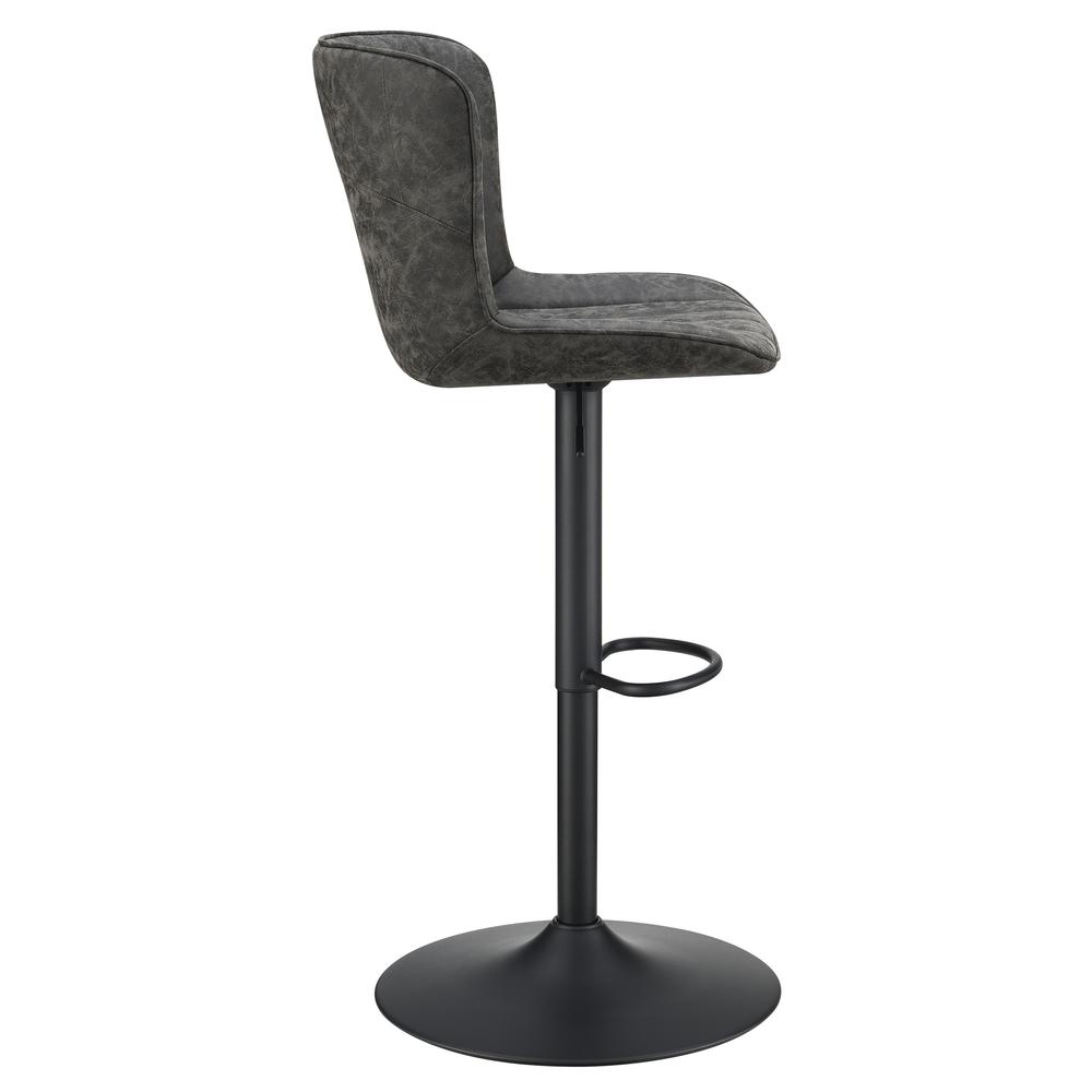 Kirkdale Adjustable Stool 2-Pack in Charcoal Faux Leather. Picture 5