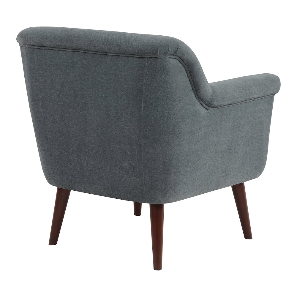 Dane Chair Slate Fabric with Dark Coffee Finish. Picture 3