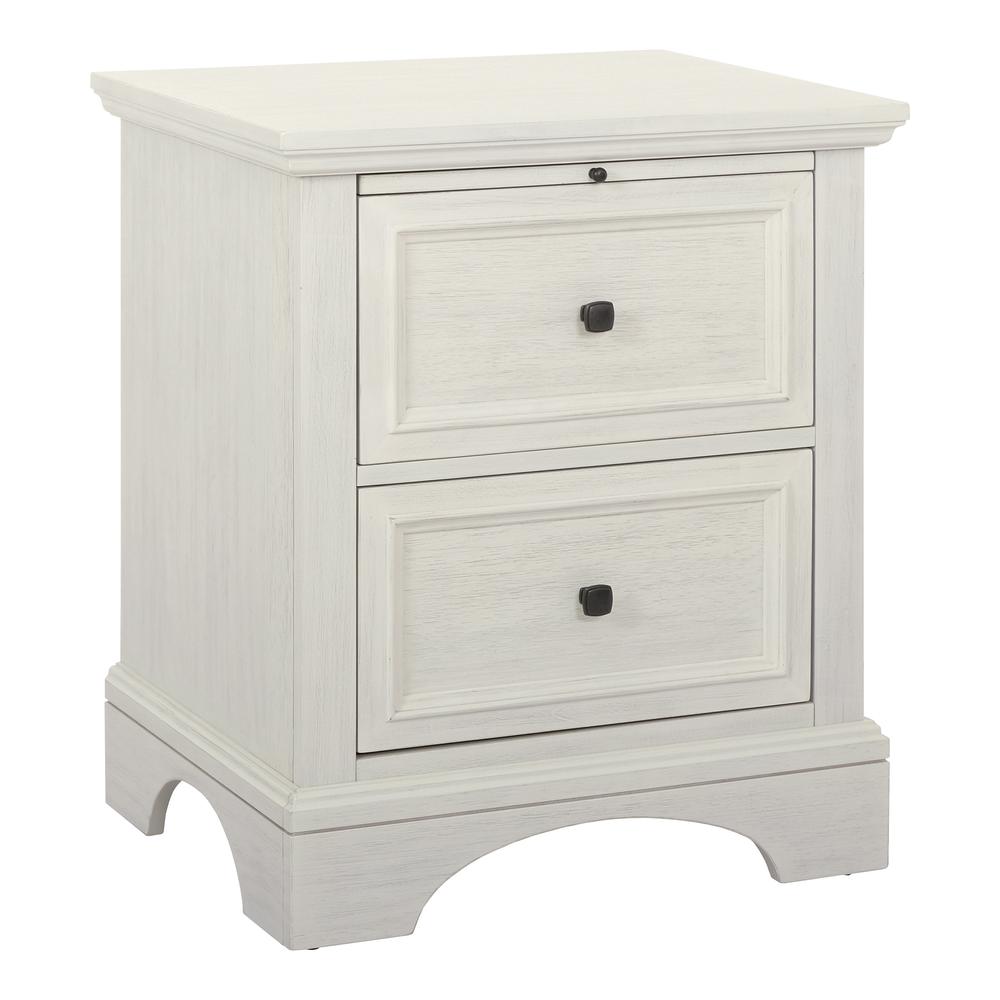 Farmhouse Basics Nightstand, Rustic White. Picture 1
