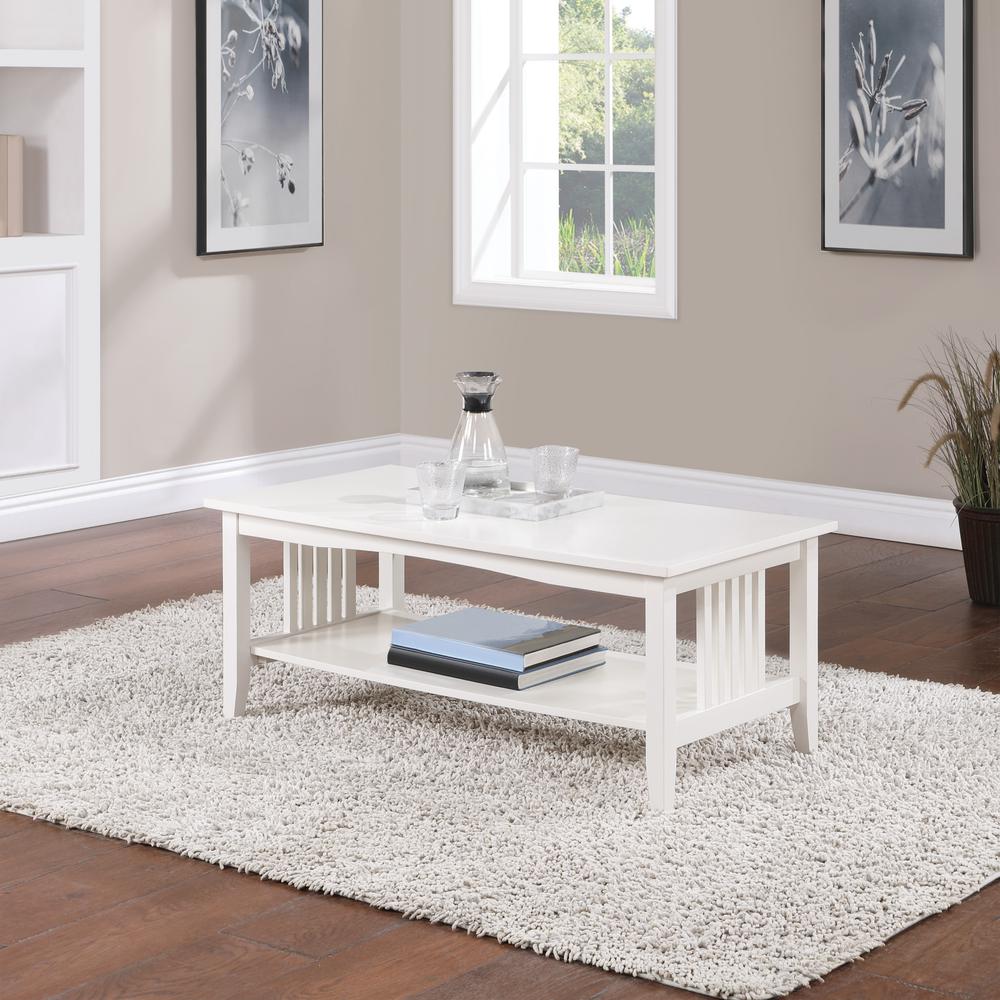 Sierra Coffee Table, White Finish. Picture 5