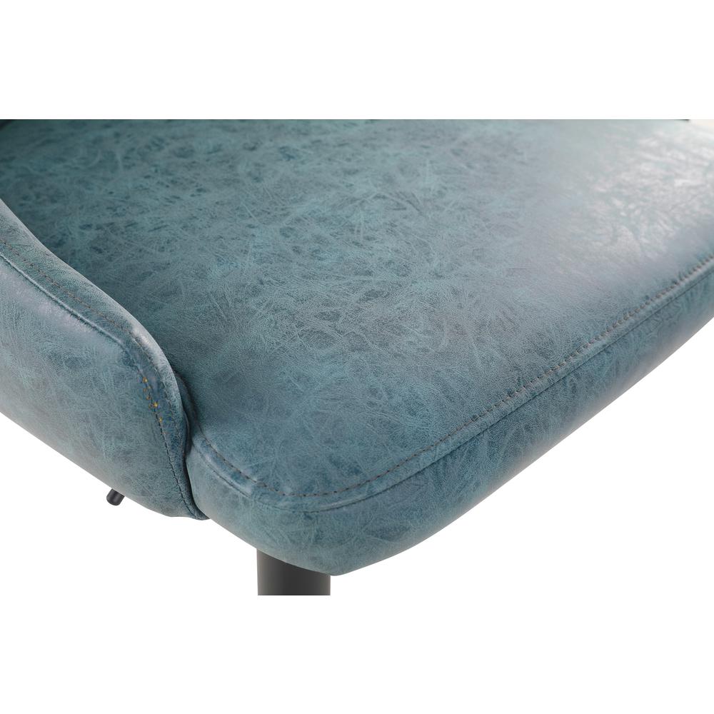 Sylmar Height Adjustable Stool in Navy Faux Leather. Picture 7