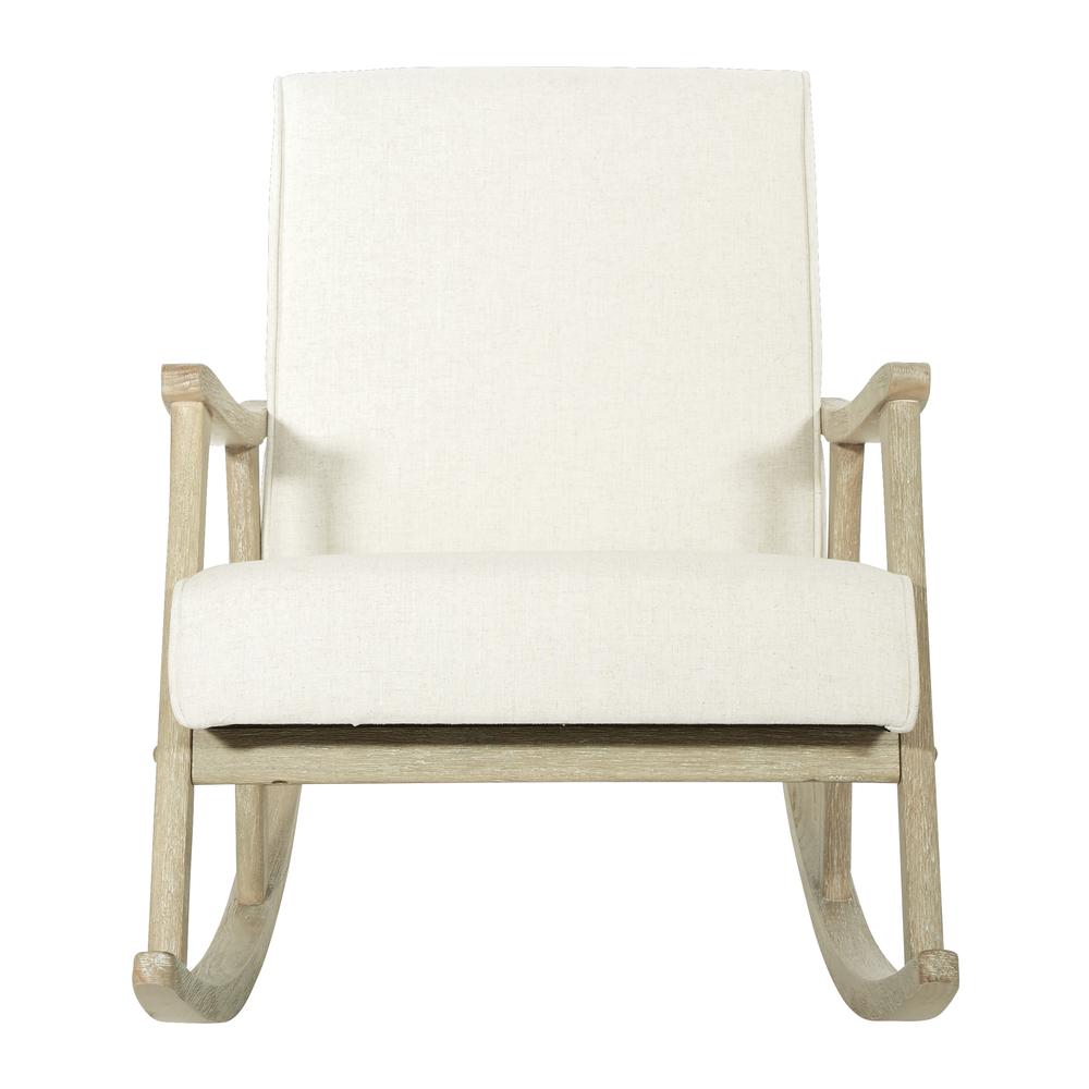 Gainsborough Rocker in Linen Fabric with Brushed Finish Base, GANB-L32. Picture 2