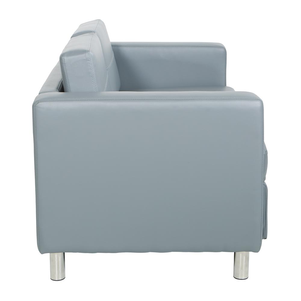 Pacific LoveSeat In Charcoal Grey Faux Leather, PAC52-U42. Picture 3