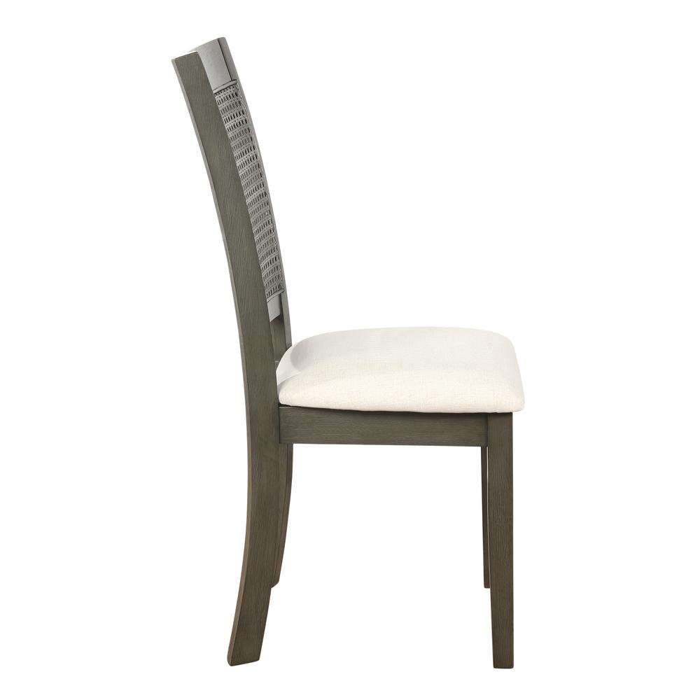 Walden Cane Back Dining Chair 2pk, Linen / Antique Grey. Picture 5
