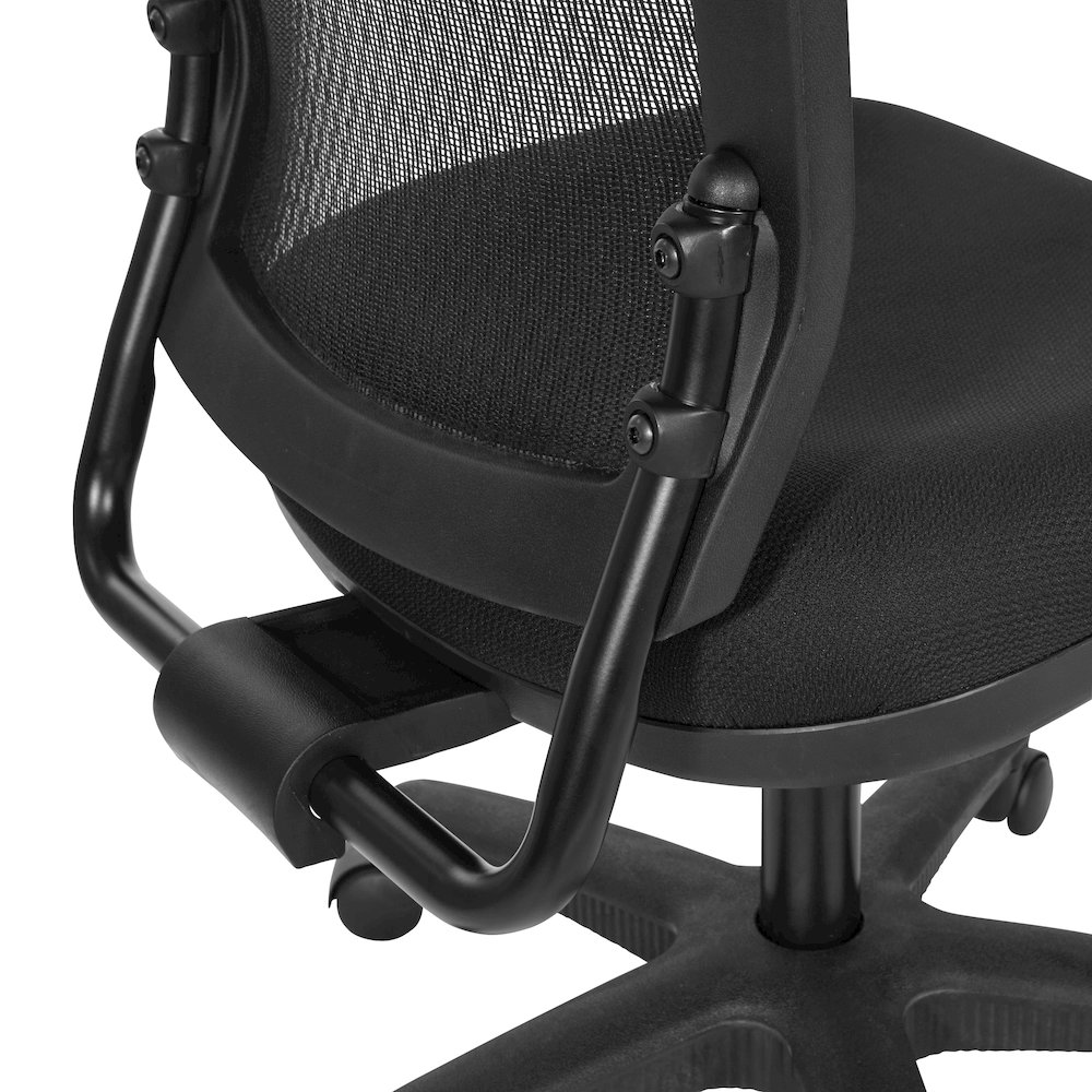 Worksmart Height Adjustable Armless Task Chair with Breathable Mesh Back. Picture 9