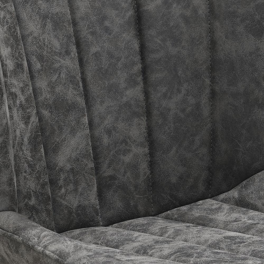 Kirkdale Adjustable Stool 2-Pack in Charcoal Faux Leather. Picture 8