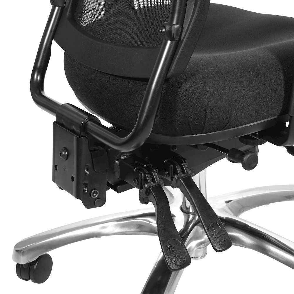 Task Chair Mesh Back in Coal Freeflex Fabric Seat Multi Function Mechanism. Picture 7