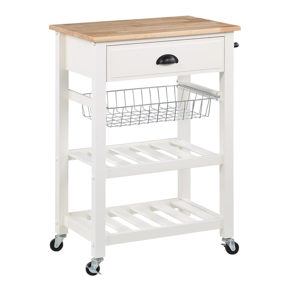 Hampton Kitchen Cart White. Picture 1