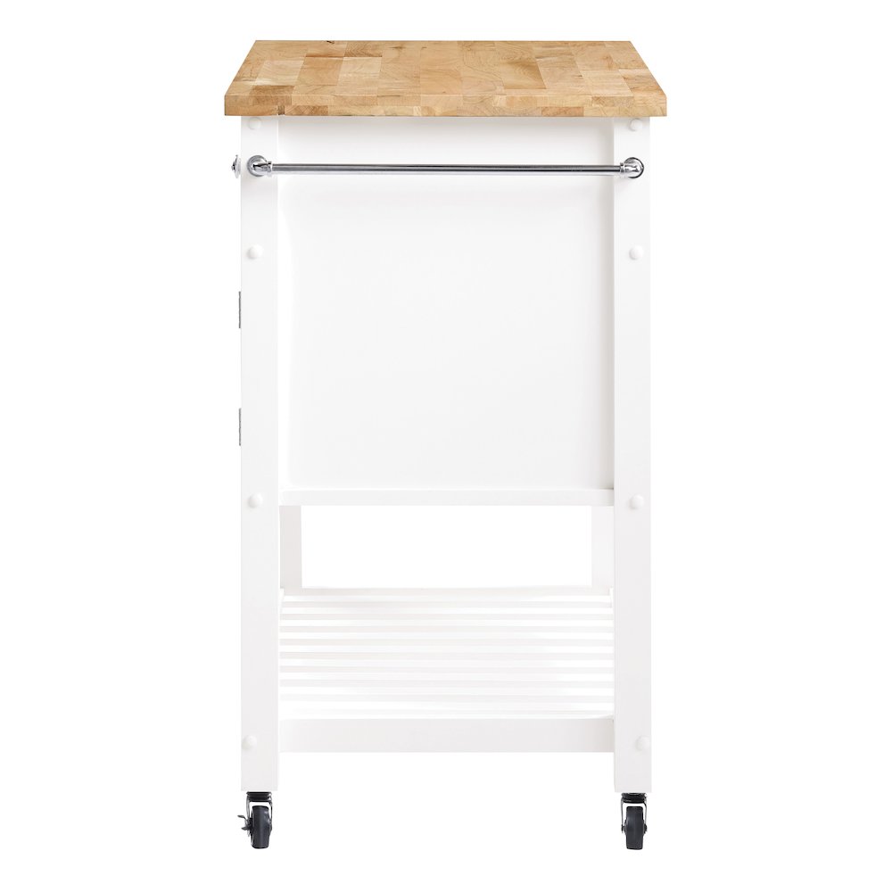 Stirling Kitchen Cart in White Finish. Picture 3
