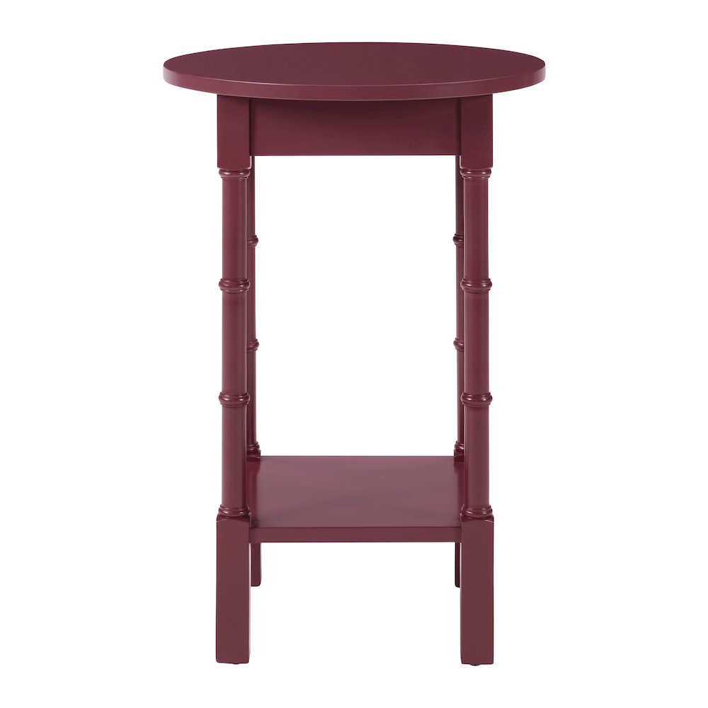 Golden Side Table in Maroon Wood Finish. Picture 6