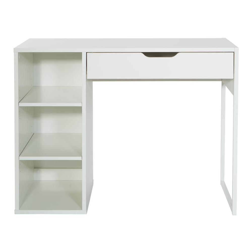 Ravel 40"W Desk in White Finish, RV938-WH. Picture 3