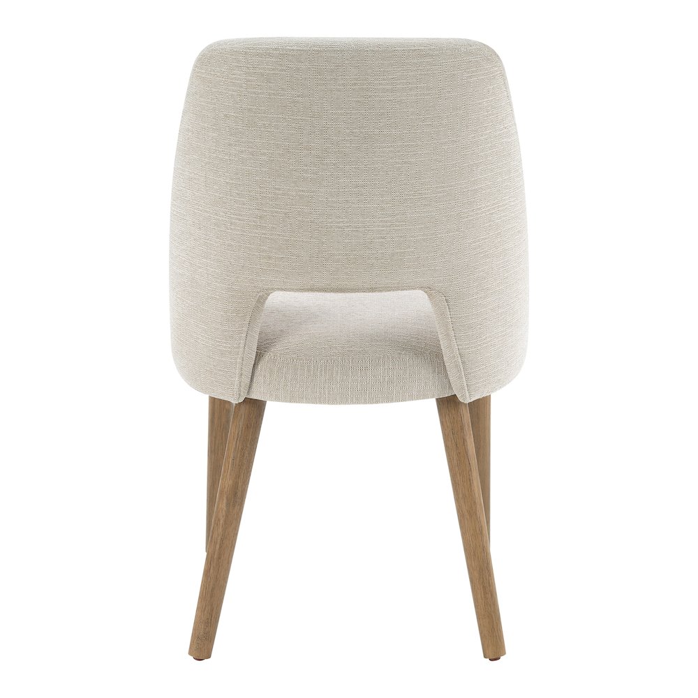 Ralston Dining Chair in Linen Fabric with Medium Oak Legs 2-Pack. Picture 6