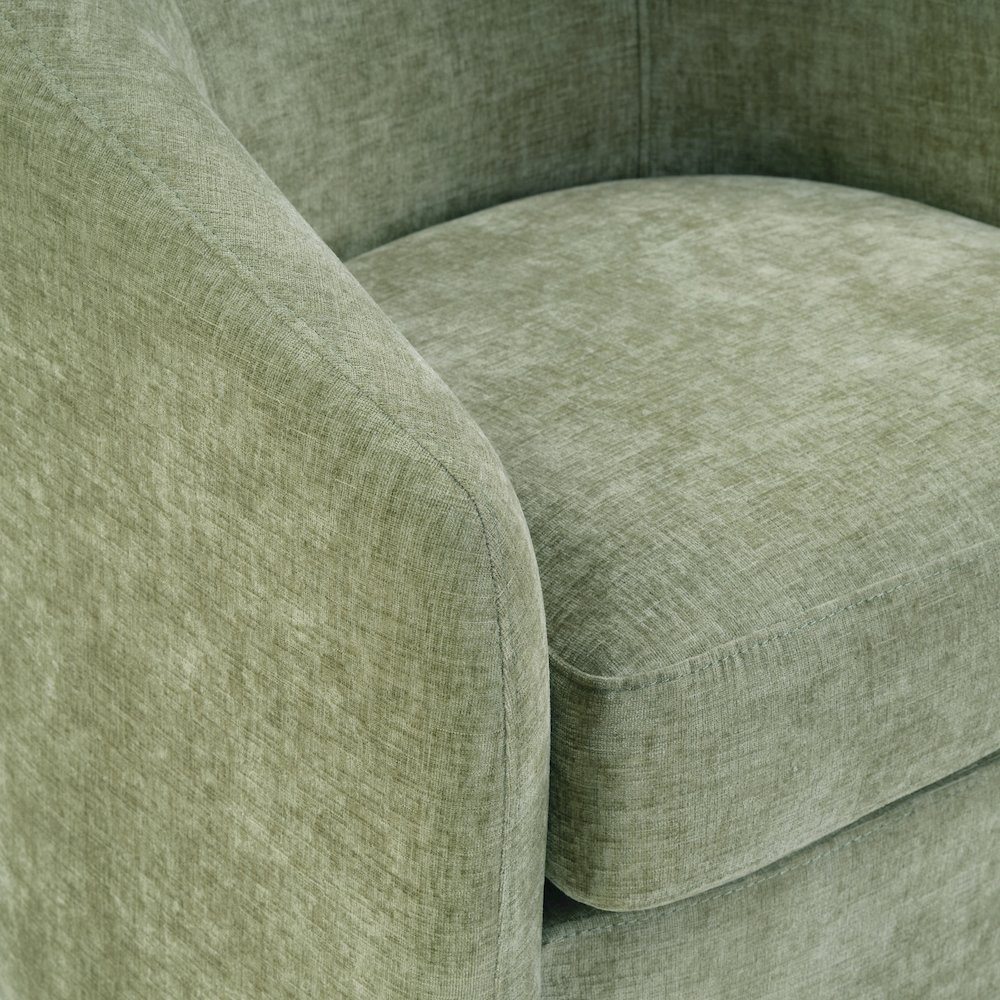 Bella Swivel Chair in Leaf Fabric. Picture 5