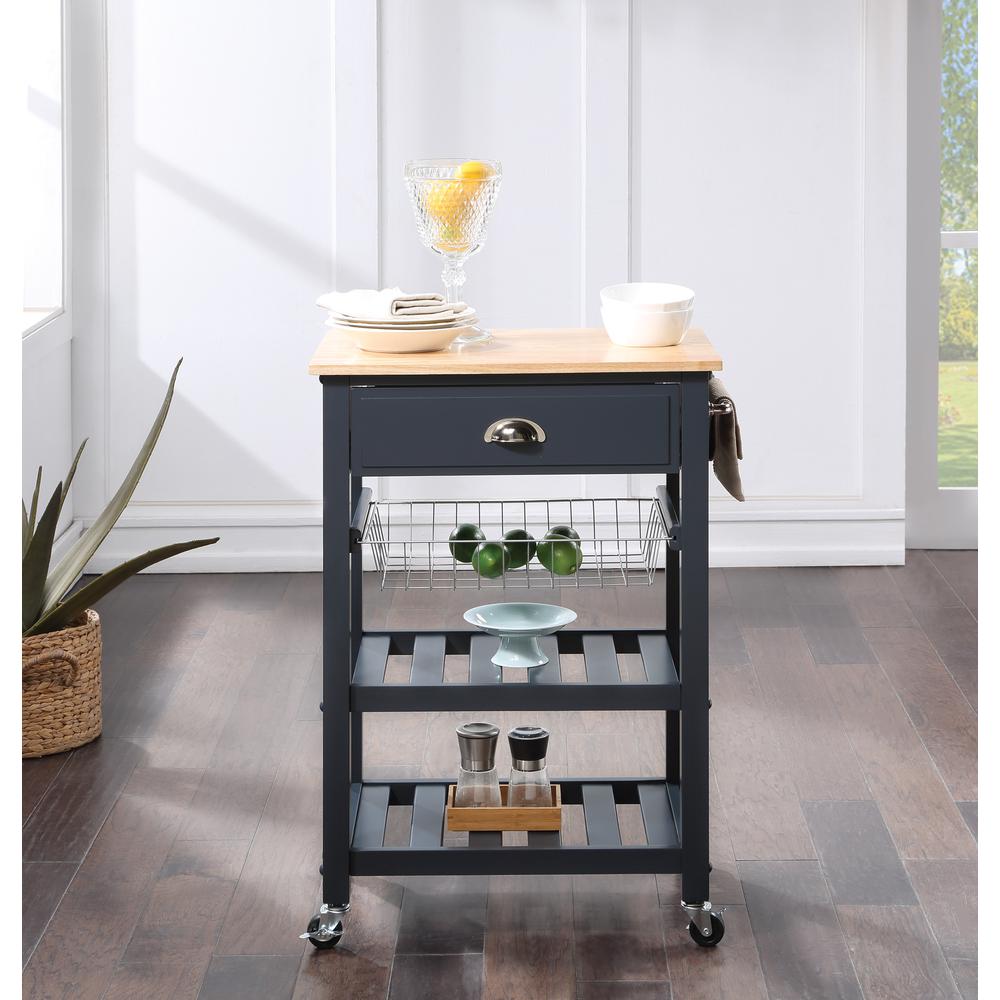Hampton Kitchen Cart Blue. Picture 8