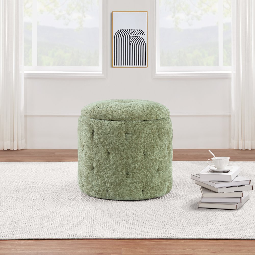 Erindale Round Storage Ottoman. Picture 7
