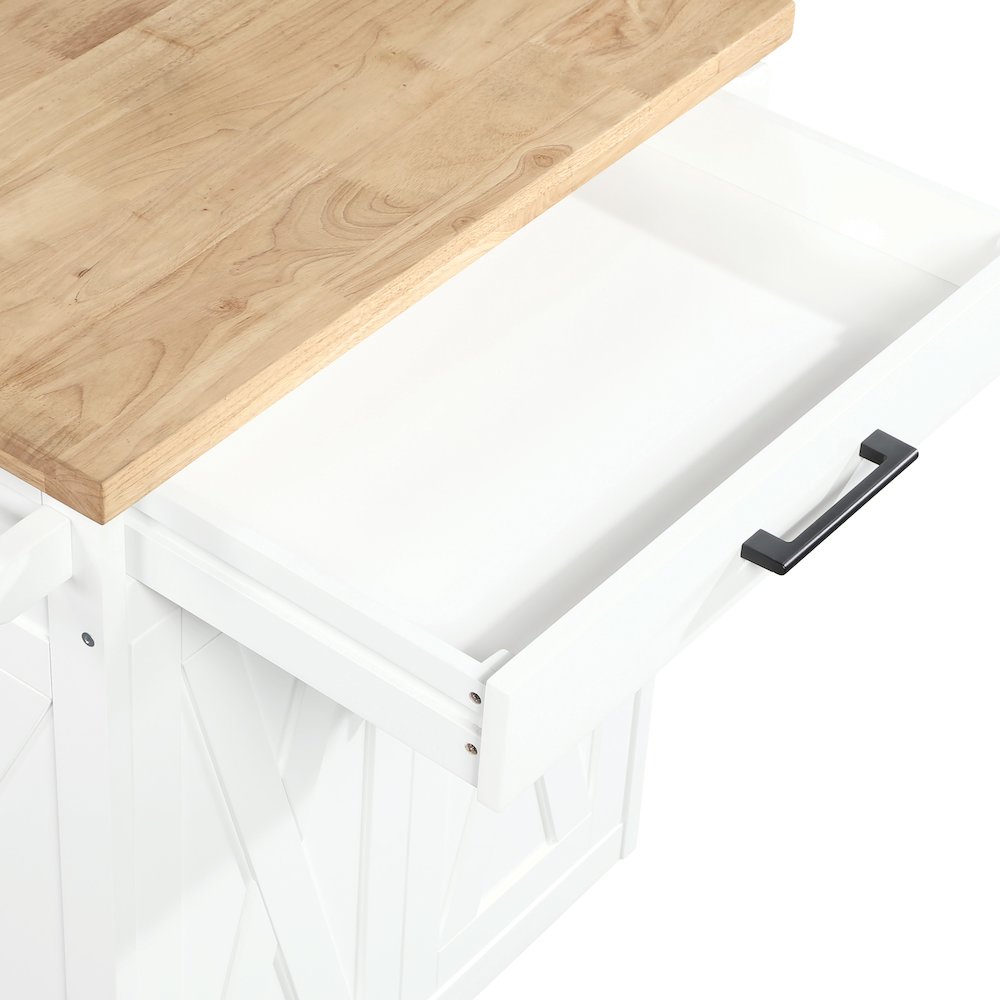 Bolten Kitchen Cart in White FInish. Picture 10