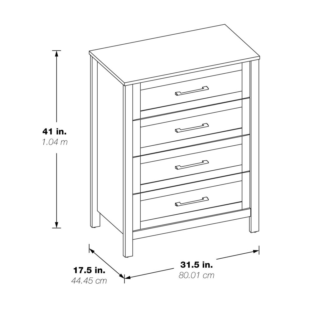 Stonebrook 4-Drawer Chest, Classic Walnut. Picture 2