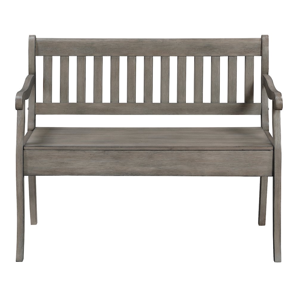 Wakefield Entryway Storage Bench Goldstone Finish. Picture 8