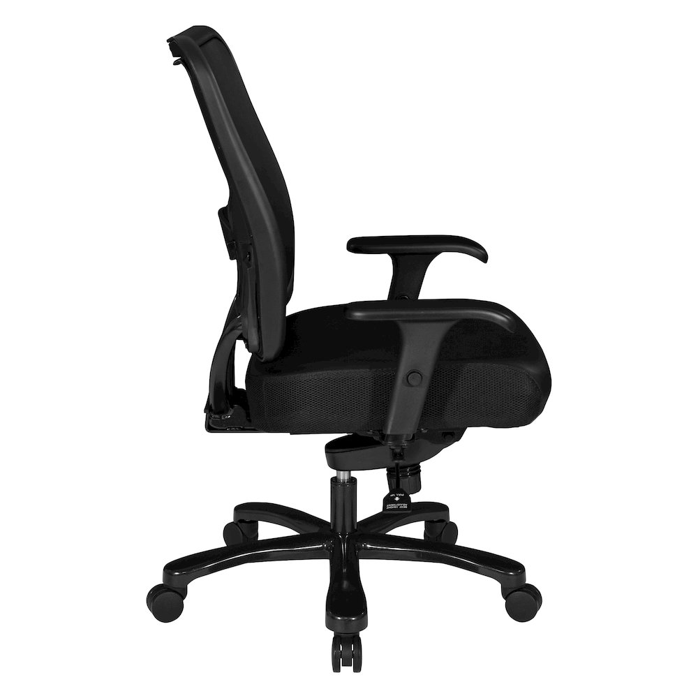 Big & Tall Dillon Black Ergonomic Chair With Black Dillon Fabric Seat. Picture 3