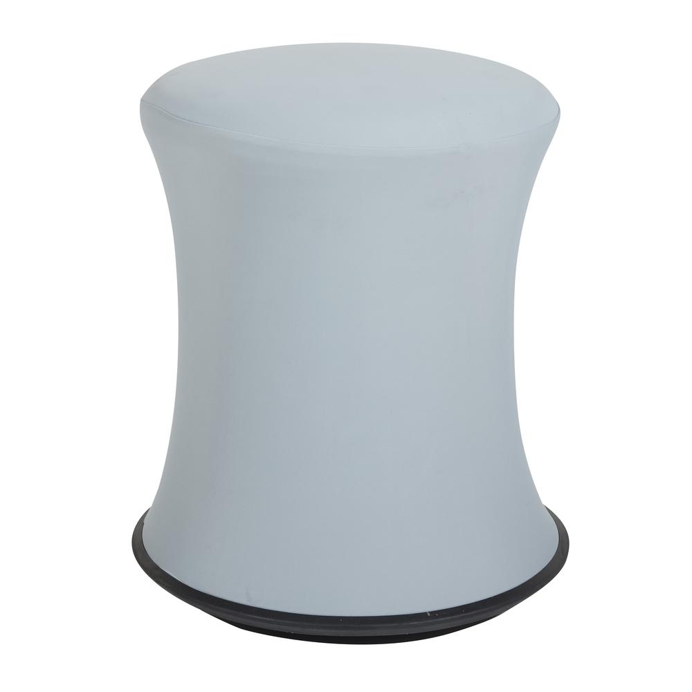 Active Height Stool with White Frame and Grey Fabric 18"-26", ACT3020-2. Picture 1