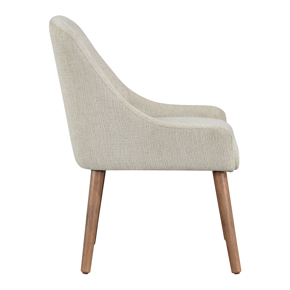 Kaylen Dining Chair 2-Pack in Linen Fabric with Medium Oak Legs. Picture 5